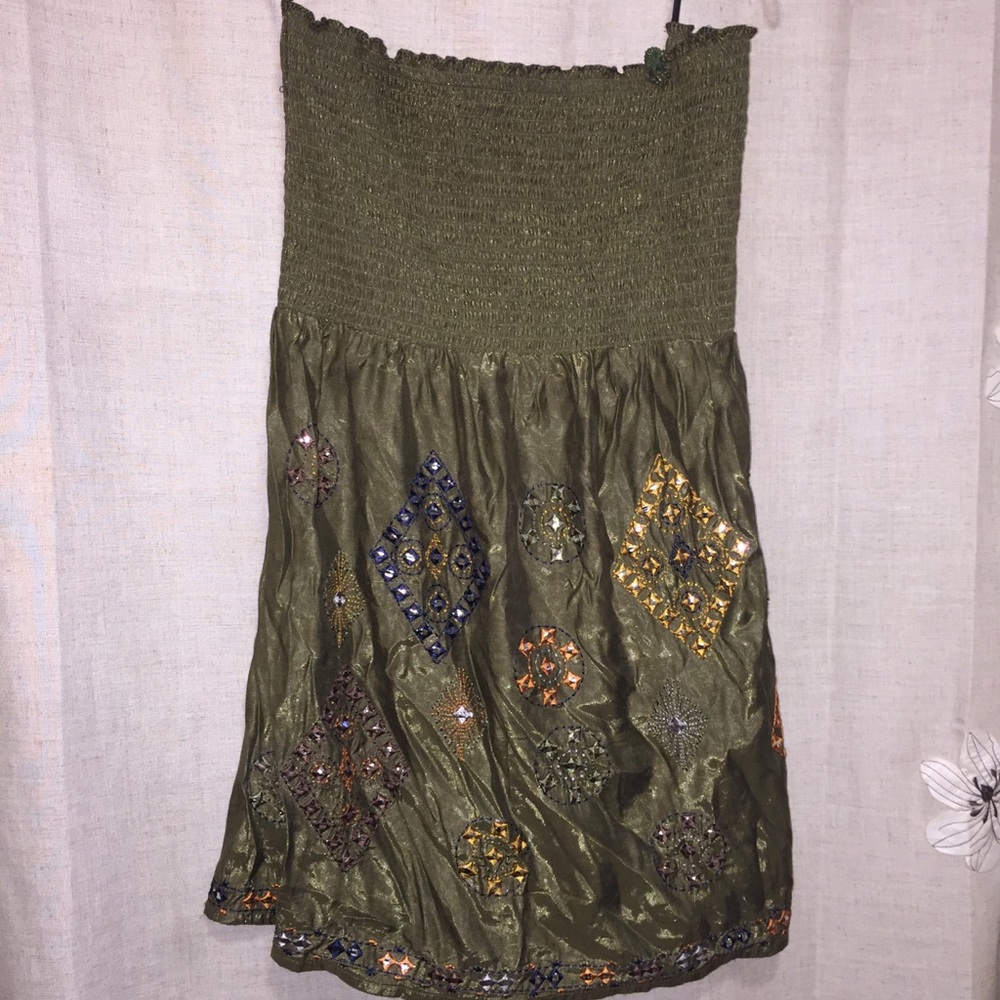 Olive Bandeau strapless top